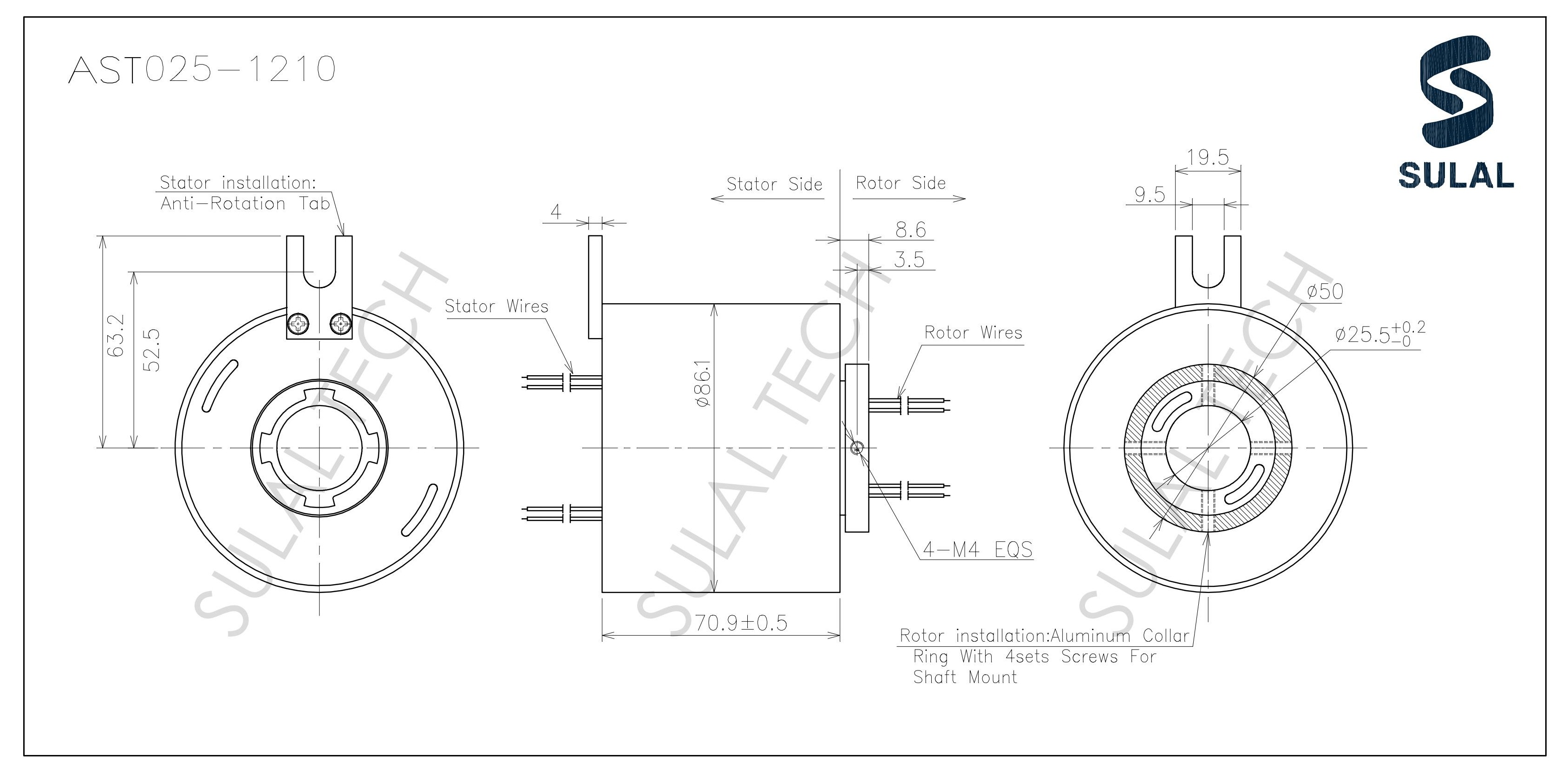 AST025-1210-Outline Drawing