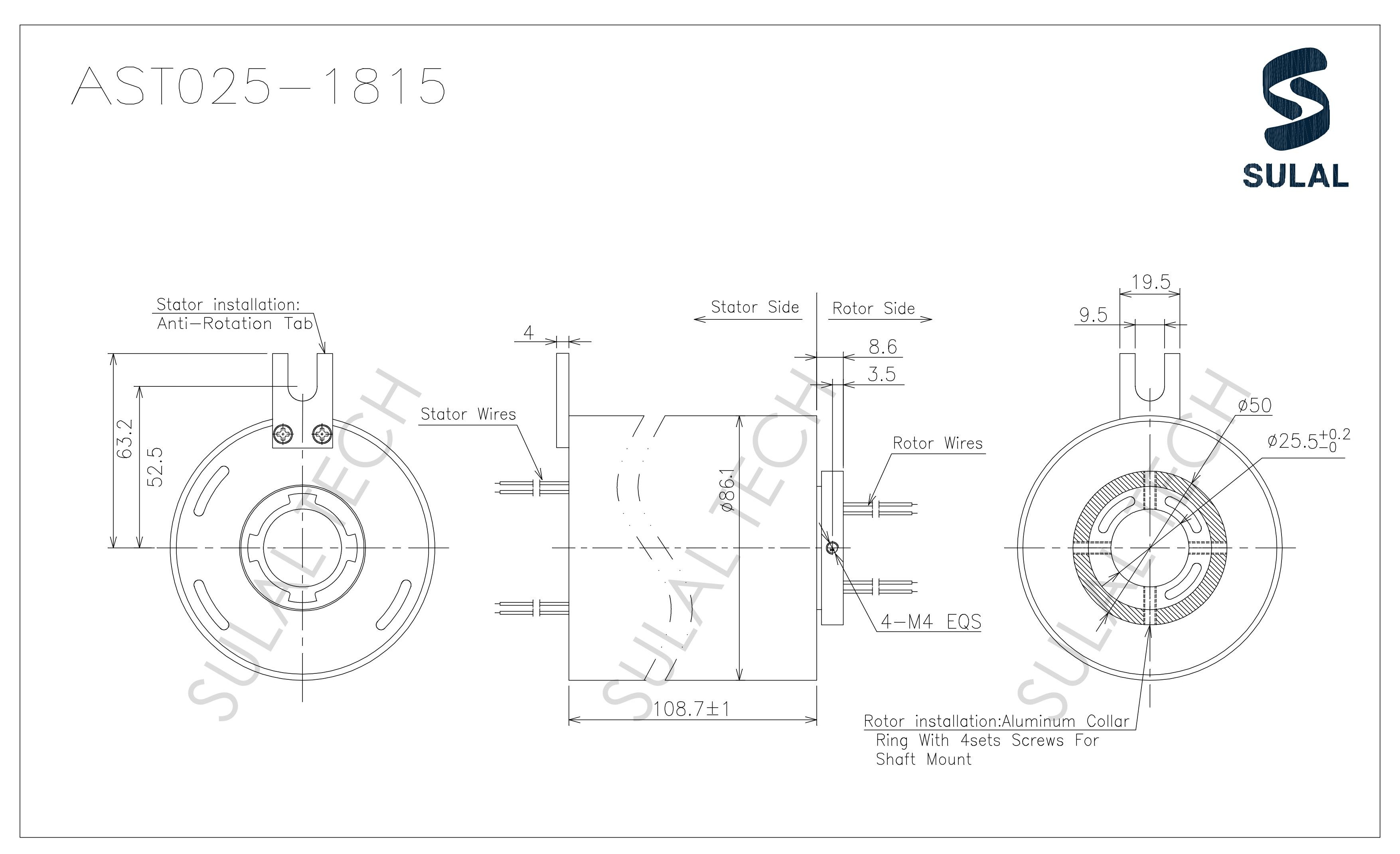 AST025-1815-Outline Drawing