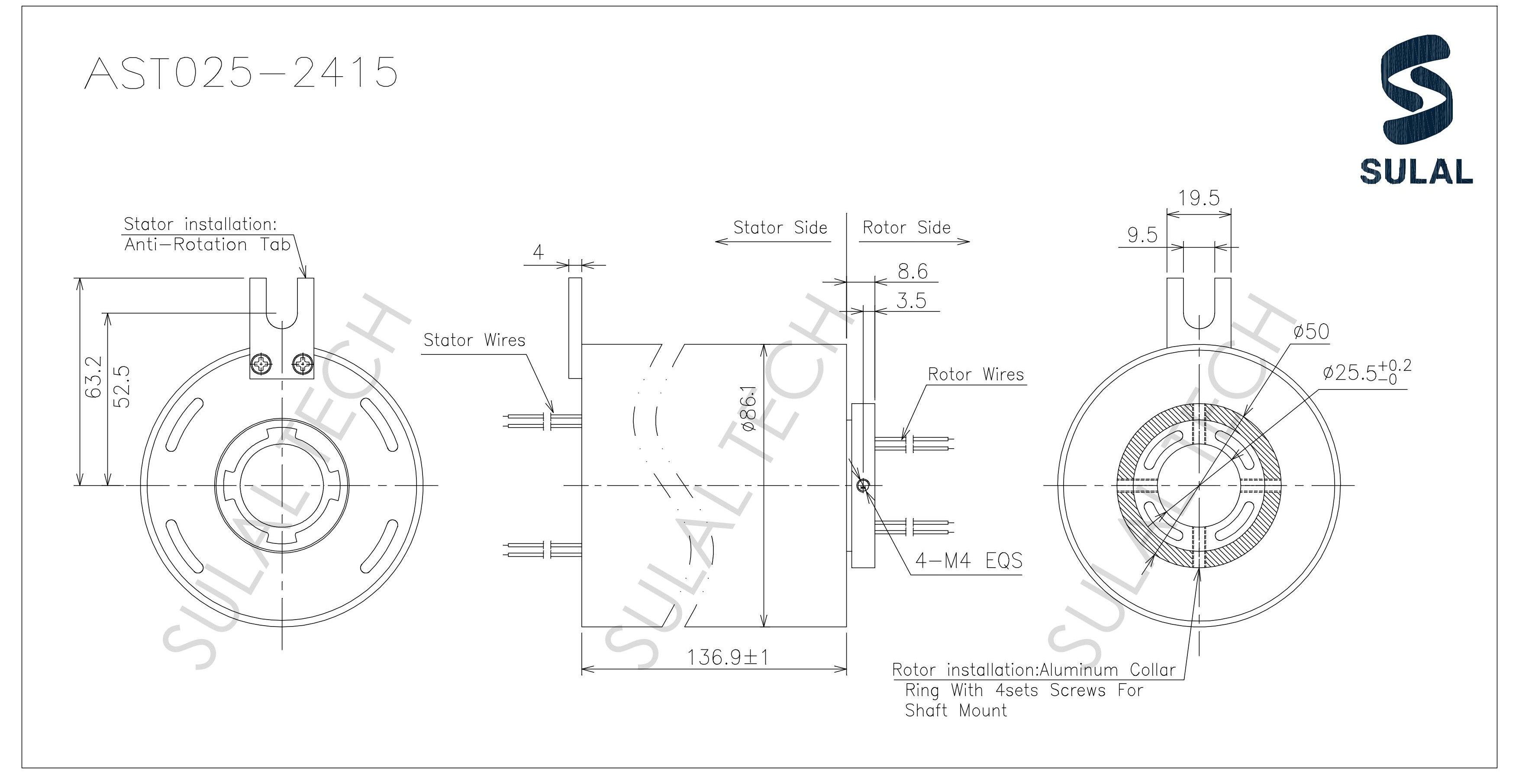AST025-2415-Outline Drawing