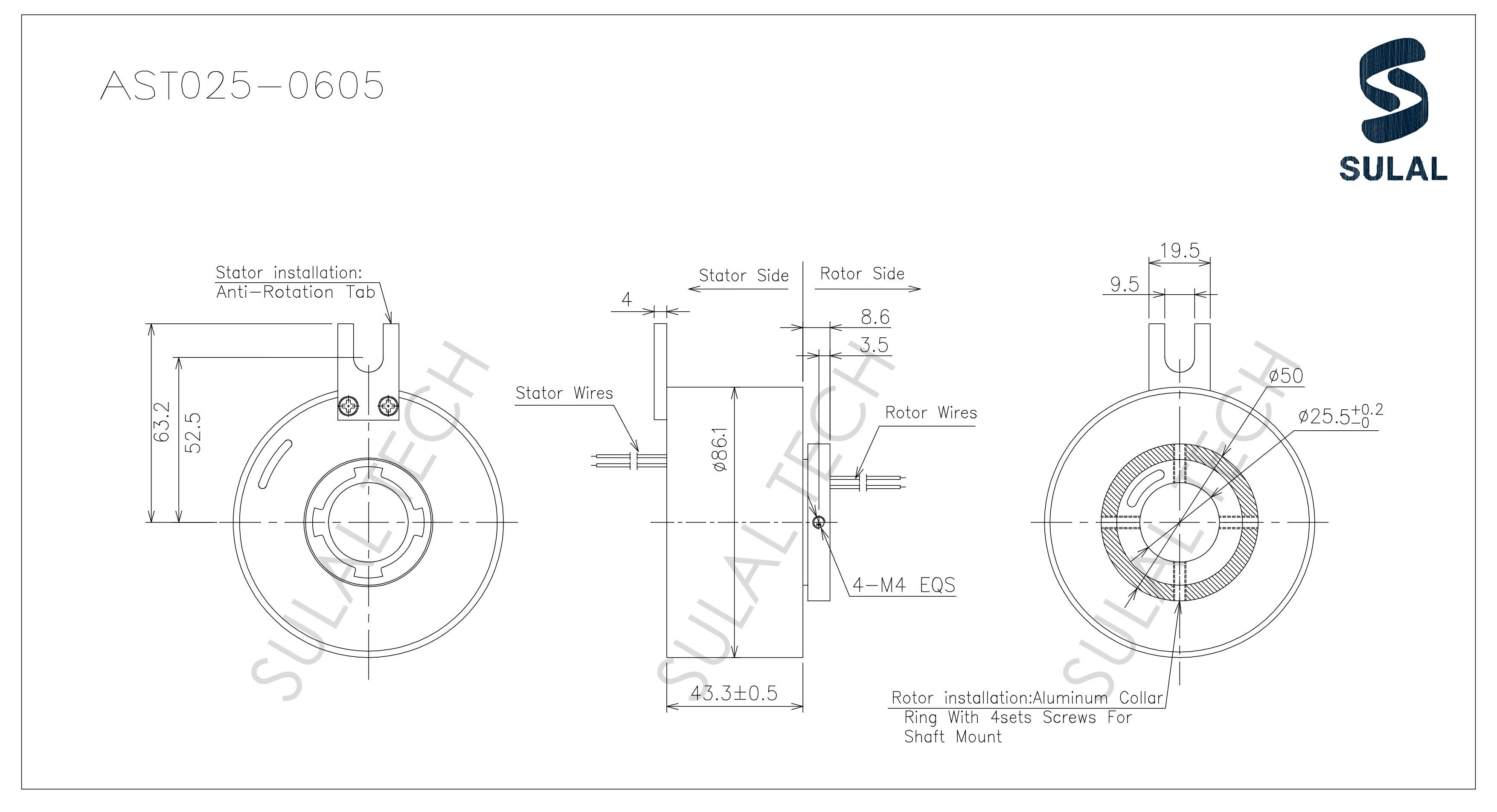 AST025-0605-Outline Drawing