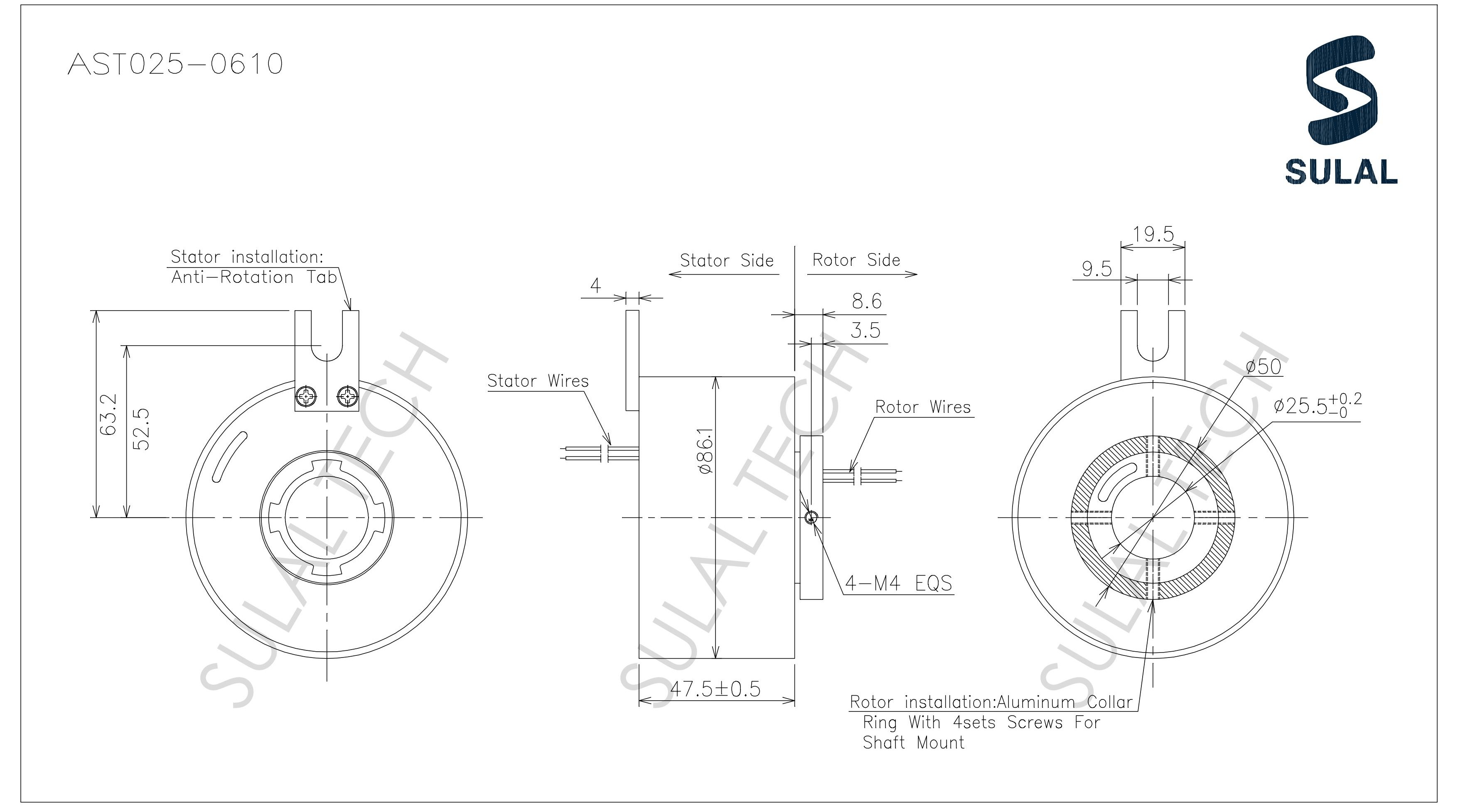 AST025-0610-Outline Drawing