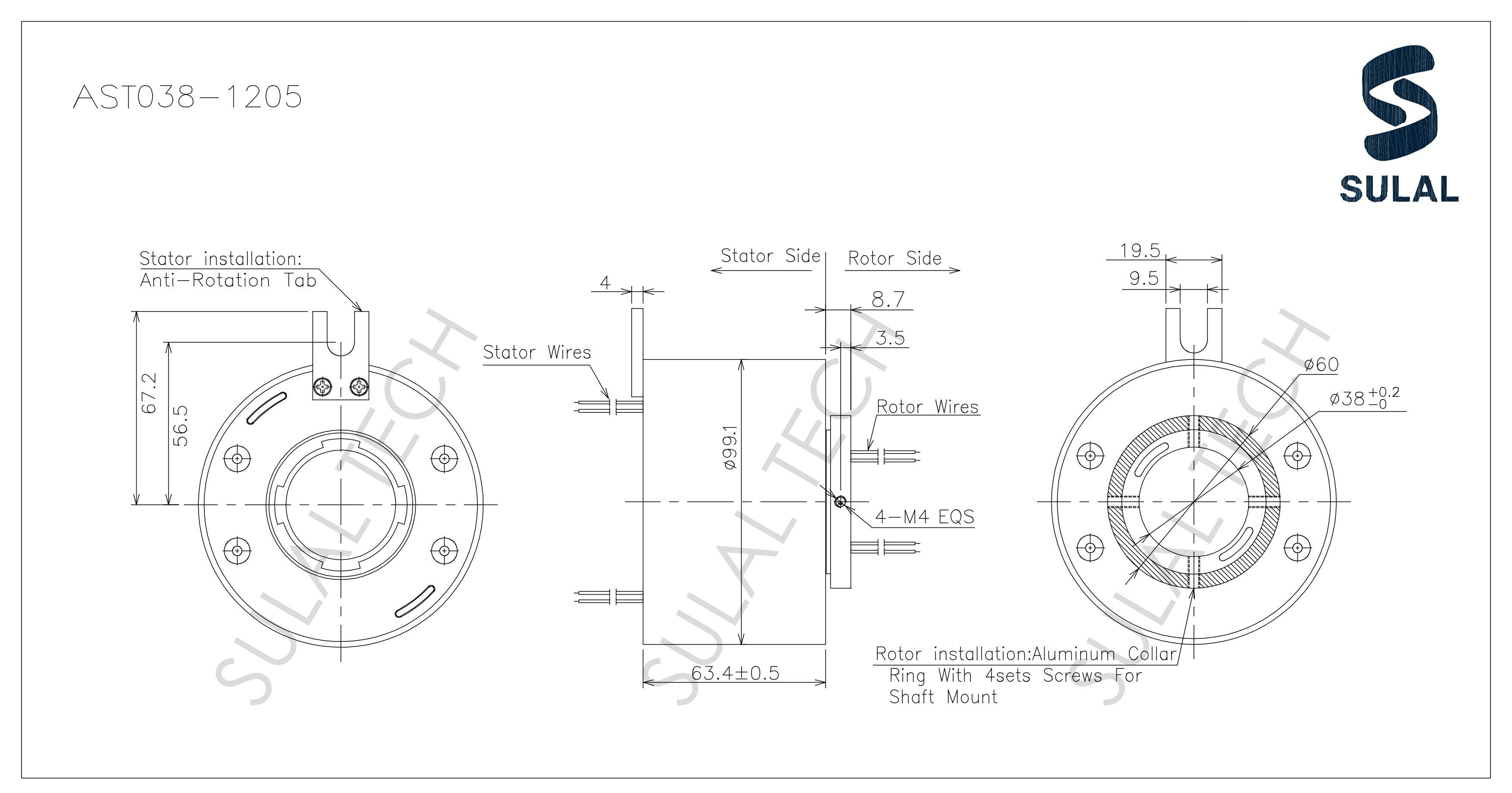 AST038-1205-Outline Drawing